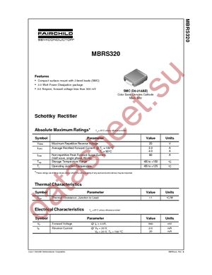 MBRS320 datasheet  